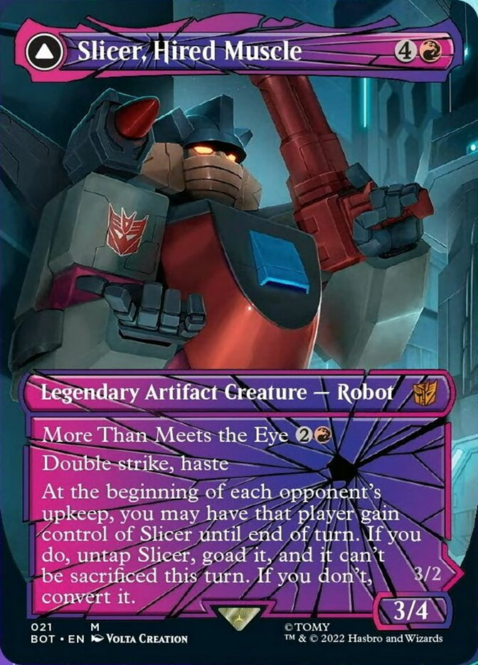 Slicer, Hired Muscle // Slicer, High-Speed Antagonist (Shattered Glass) [Universes Beyond: Transformers] | Mega City Incorporated