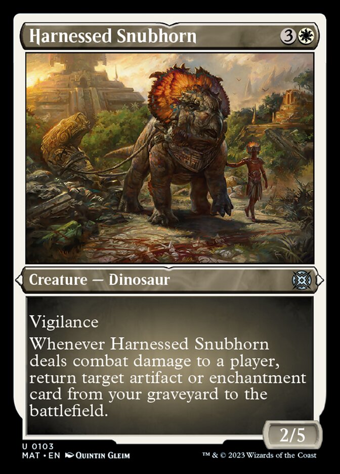 Harnessed Snubhorn (Foil Etched) [March of the Machine: The Aftermath] | Mega City Incorporated