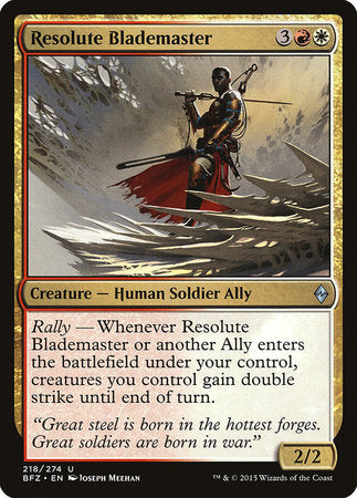 Resolute Blademaster [Battle for Zendikar] | Mega City Incorporated