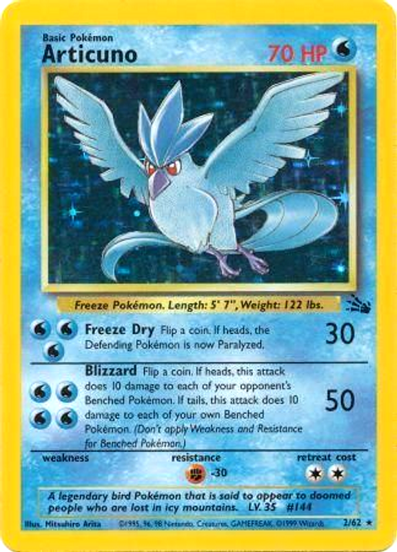 Articuno (2/62) [Fossil Unlimited] | Mega City Incorporated