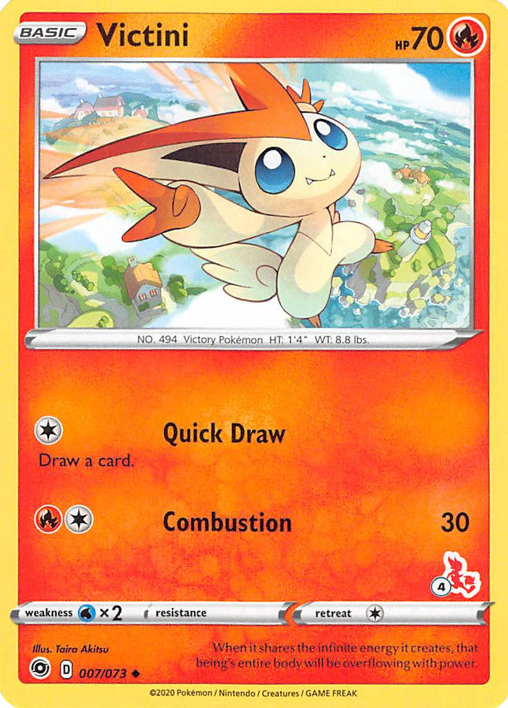 Victini (007/073) (Cinderace Stamp #4) [Battle Academy 2022] | Mega City Incorporated