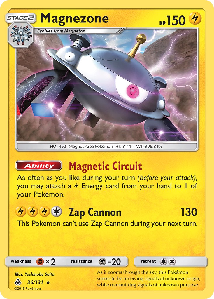 Magnezone (36/131) (Prerelease Kit Exclusive) (Theme Deck Exclusive) [Sun & Moon: Forbidden Light] | Mega City Incorporated