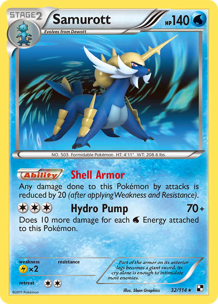 Samurott (32/114) [Black & White: Base Set] | Mega City Incorporated