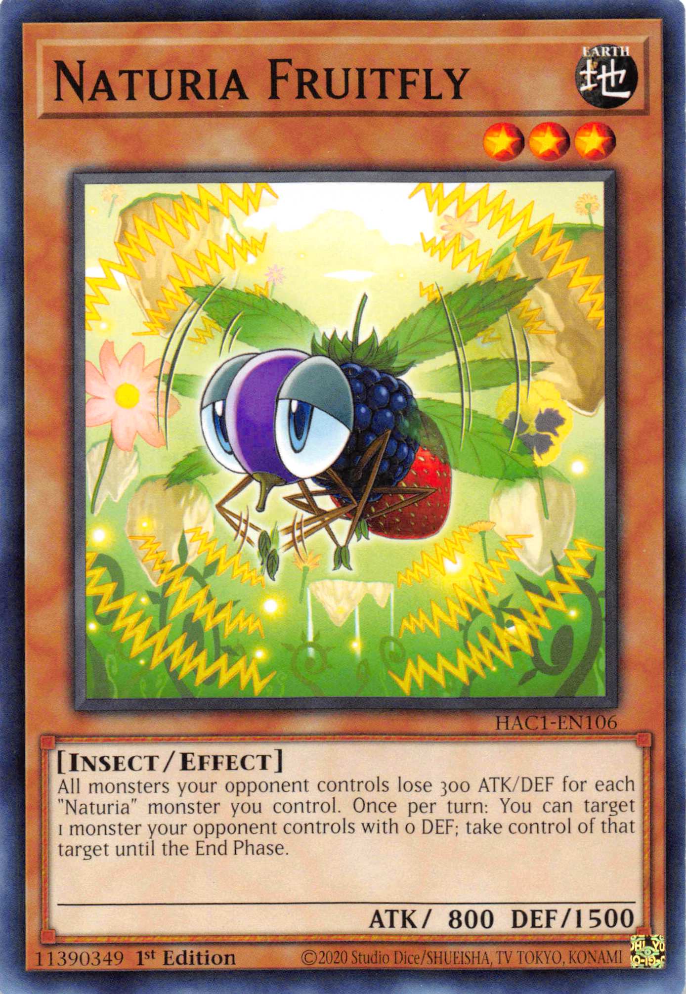Naturia Fruitfly [HAC1-EN106] Common | Mega City Incorporated