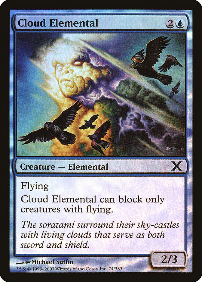 Cloud Elemental (Premium Foil) [Tenth Edition] | Mega City Incorporated