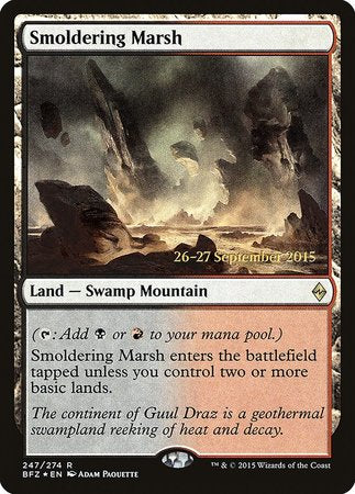 Smoldering Marsh [Battle for Zendikar Promos] | Mega City Incorporated