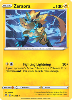 Zeraora (061/185) [Sword & Shield: Vivid Voltage] | Mega City Incorporated