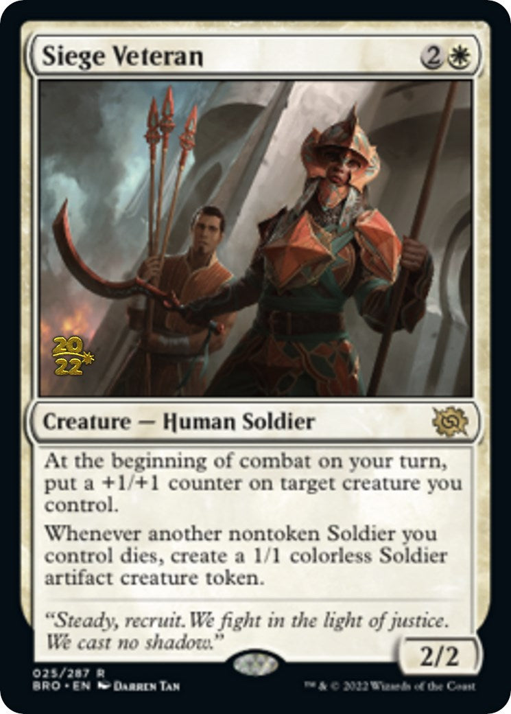 Siege Veteran [The Brothers' War: Prerelease Promos] | Mega City Incorporated