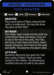 Mini-Master (Magic Minigame) [Commander Legends: Battle for Baldur's Gate Minigame] | Mega City Incorporated