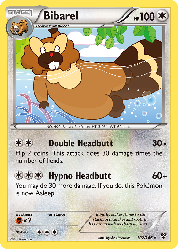 Bibarel (107/146) [XY: Base Set] | Mega City Incorporated