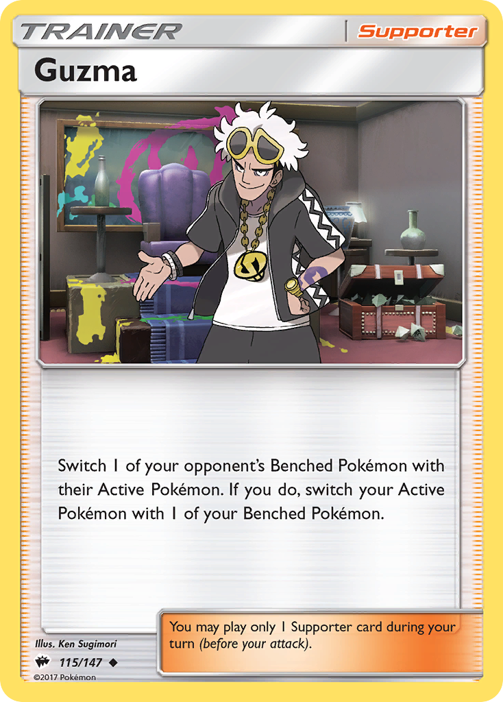 Guzma (115/147) [Sun & Moon: Burning Shadows] | Mega City Incorporated