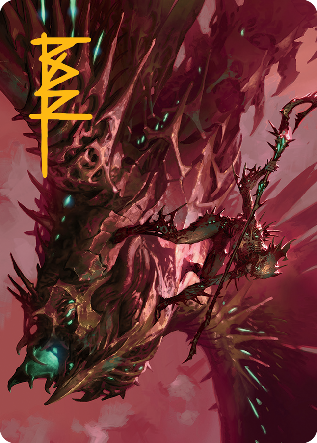 Skyclave Invader Art Card (Gold-Stamped Signature) [March of the Machine Art Series] | Mega City Incorporated