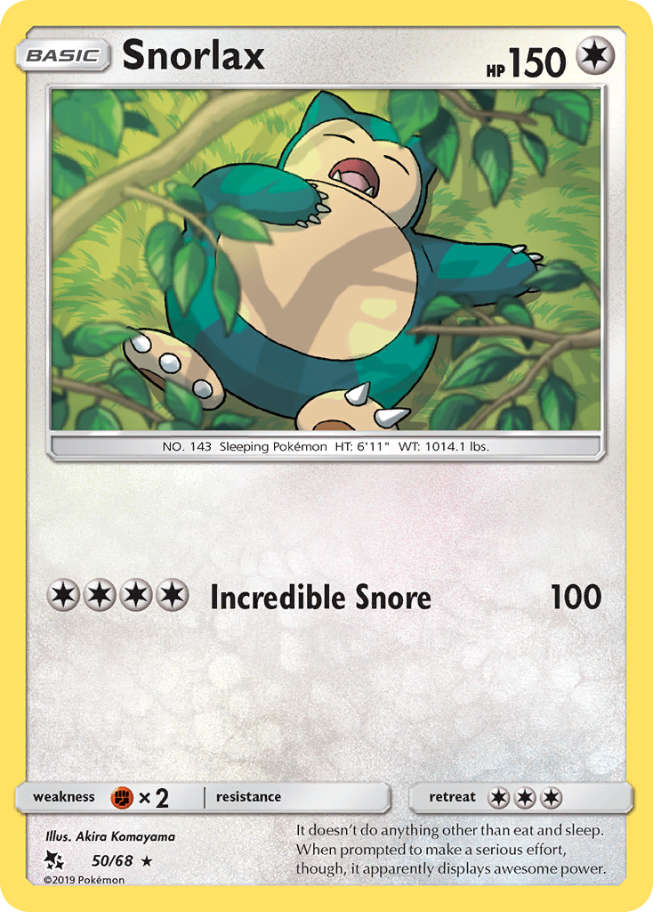 Snorlax (50/68) [Sun & Moon: Hidden Fates] | Mega City Incorporated