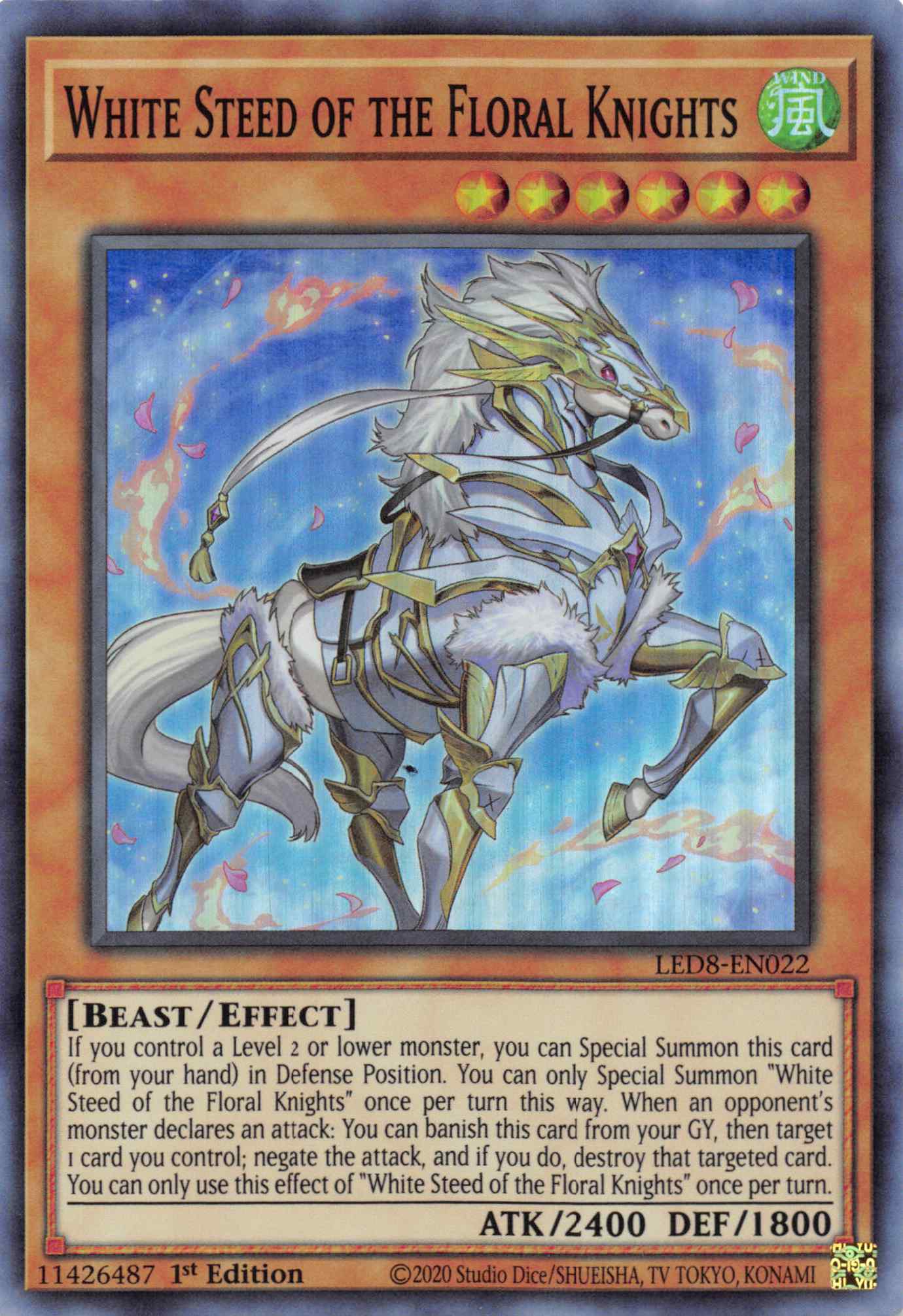 White Steed of the Floral Knights [LED8-EN022] Super Rare | Mega City Incorporated