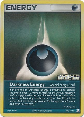 Darkness Energy (103/113) (Stamped) [EX: Delta Species] | Mega City Incorporated