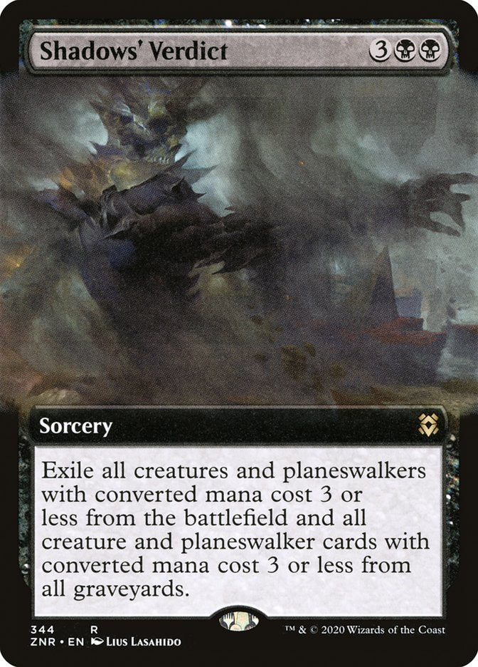 Shadows' Verdict (Extended Art) [Zendikar Rising] | Mega City Incorporated