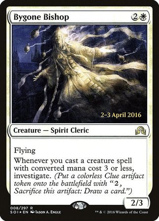 Bygone Bishop [Shadows over Innistrad Promos] | Mega City Incorporated