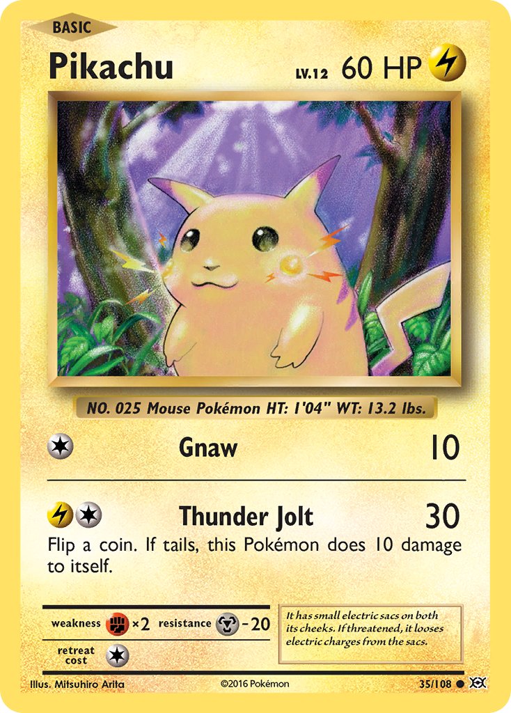 Pikachu (35/108) (Theme Deck Exclusive) (Cracked Ice Holo) [XY: Evolutions] | Mega City Incorporated