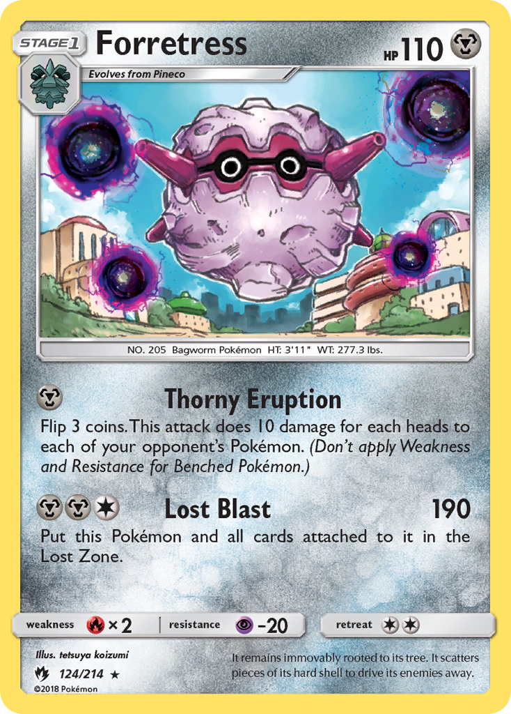 Forretress (124/214) [Sun & Moon: Lost Thunder] | Mega City Incorporated