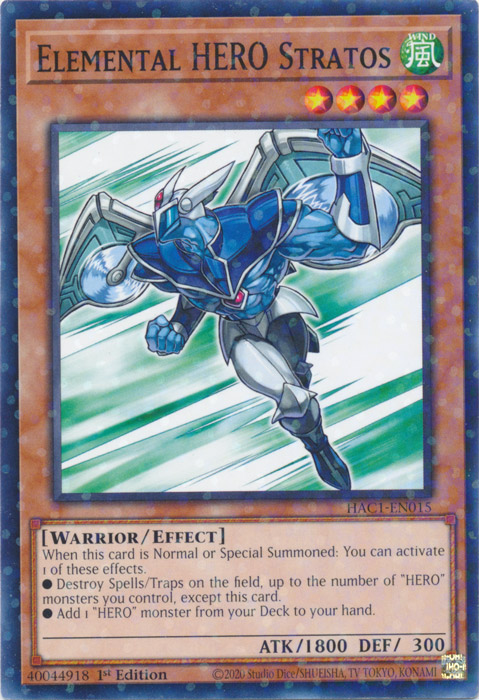 Elemental HERO Stratos (Duel Terminal) [HAC1-EN015] Common | Mega City Incorporated