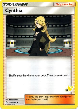 Cynthia (119/156) (Pikachu Stamp #50) [Battle Academy 2020] | Mega City Incorporated