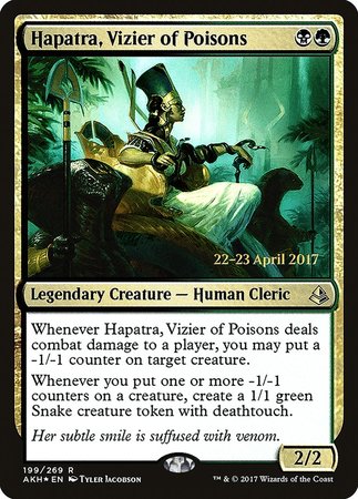 Hapatra, Vizier of Poisons [Amonkhet Promos] | Mega City Incorporated