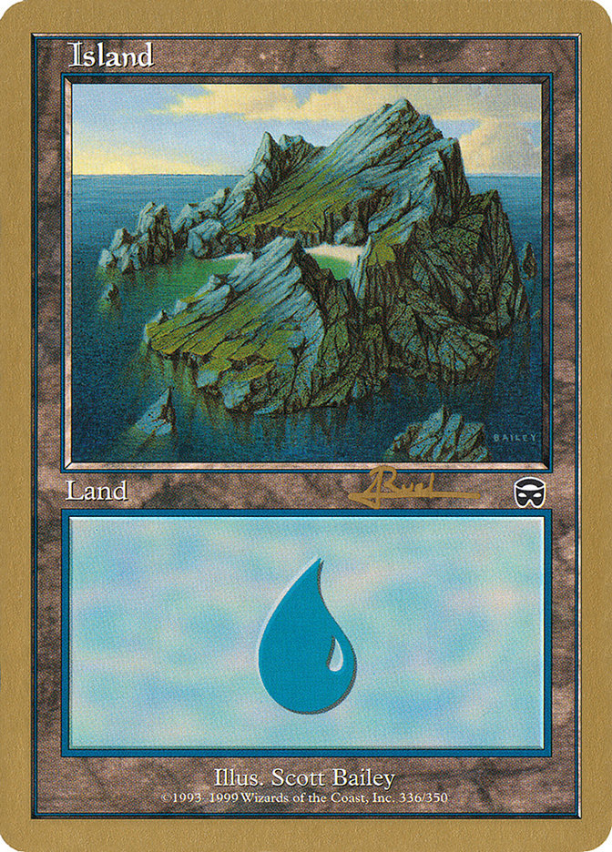 Island (ar336a) (Antoine Ruel) [World Championship Decks 2001] | Mega City Incorporated