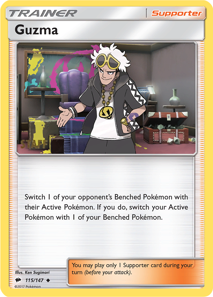 Guzma (115/147) (Regional Championships Staff) [Sun & Moon: Burning Shadows] | Mega City Incorporated