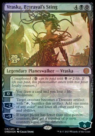 Vraska, Betrayal's Sting [Phyrexia: All Will Be One Prerelease Promos] | Mega City Incorporated