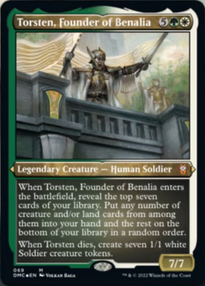 Torsten, Founder of Benalia (Foil Etched) [Dominaria United Commander] | Mega City Incorporated