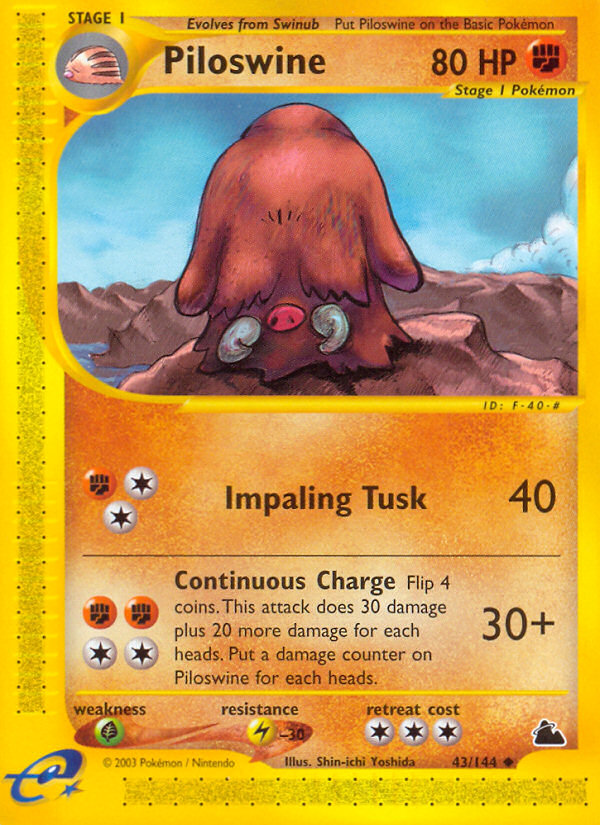 Piloswine (43/144) [Skyridge] | Mega City Incorporated