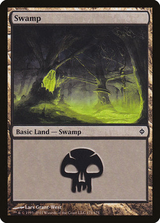 Swamp (171) [New Phyrexia] | Mega City Incorporated