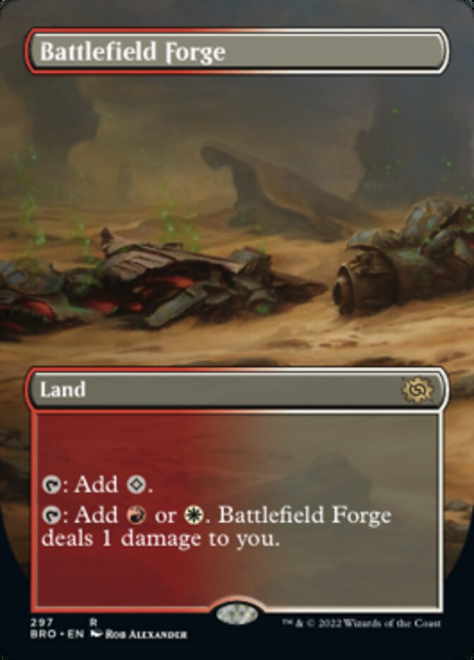 Battlefield Forge (Borderless Alternate Art) [The Brothers' War] | Mega City Incorporated