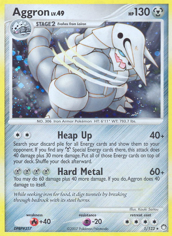 Aggron (1/123) [Diamond & Pearl: Mysterious Treasures] | Mega City Incorporated