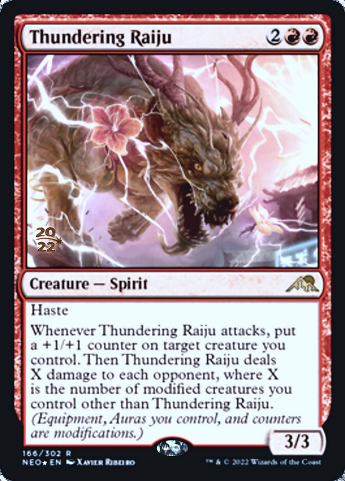 Thundering Raiju [Kamigawa: Neon Dynasty Prerelease Promos] | Mega City Incorporated