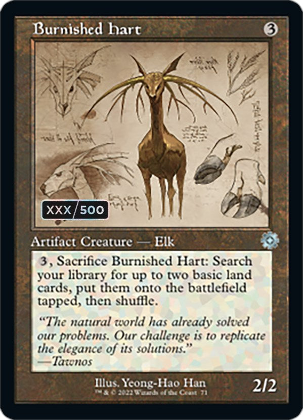 Burnished Hart (Retro Schematic) (Serial Numbered) [The Brothers' War Retro Artifacts] | Mega City Incorporated