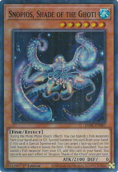 Snopios, Shade of the Ghoti [DABL-EN087] Super Rare | Mega City Incorporated
