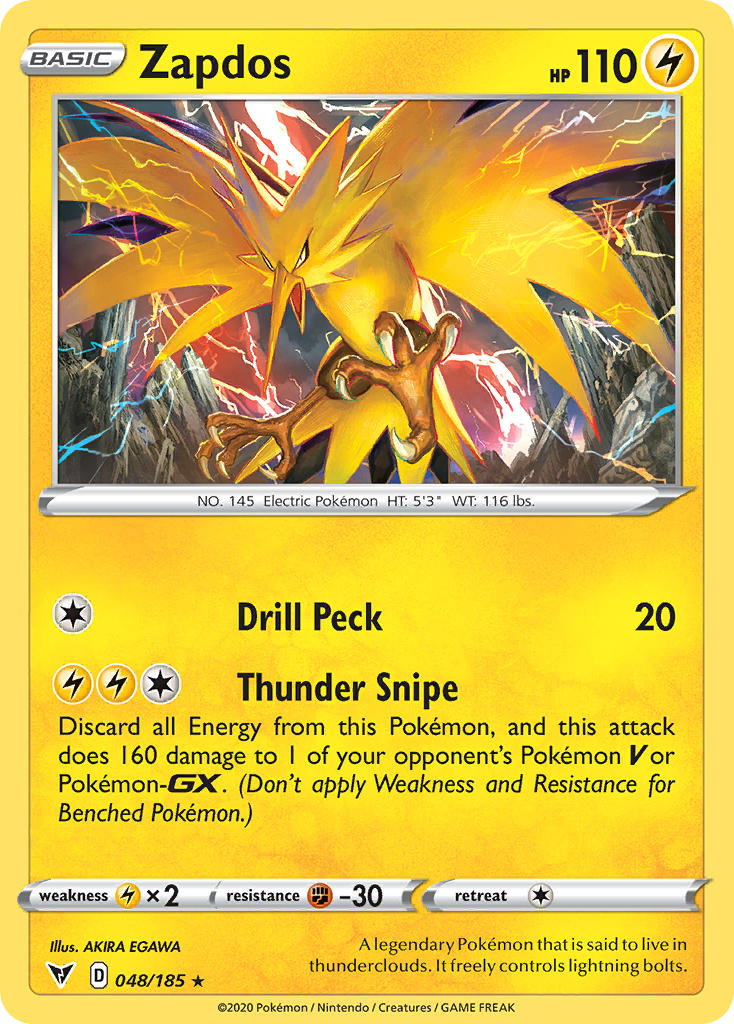 Zapdos (048/185) [Sword & Shield: Vivid Voltage] | Mega City Incorporated