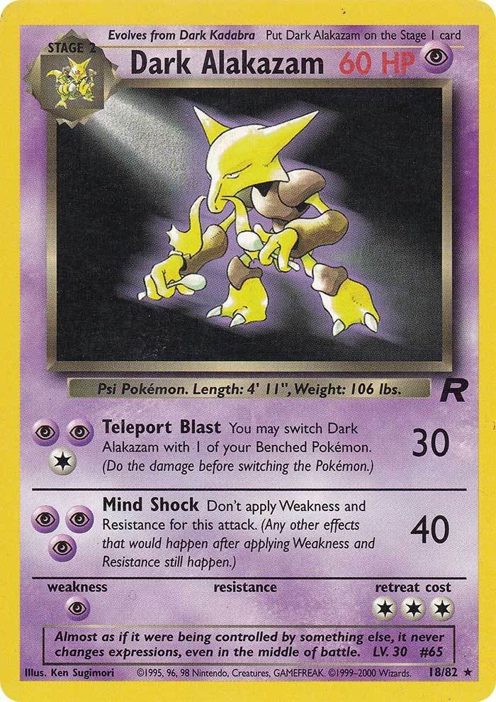 Dark Alakazam (18/82) [Team Rocket Unlimited] | Mega City Incorporated