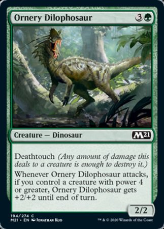 Ornery Dilophosaur [Core Set 2021] | Mega City Incorporated