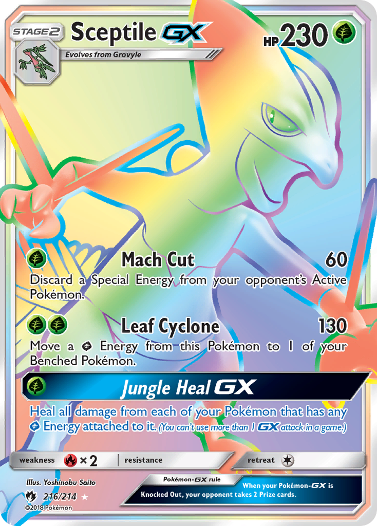 Sceptile GX (216/214) [Sun & Moon: Lost Thunder] | Mega City Incorporated