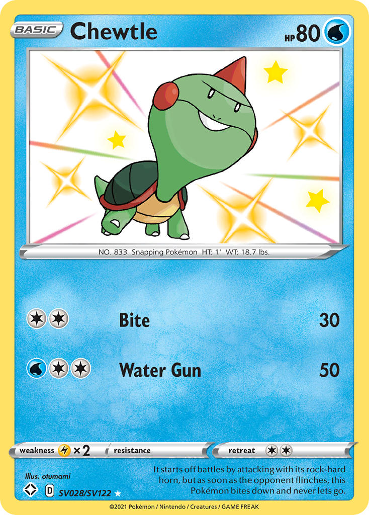 Chewtle (SV028/SV122) [Sword & Shield: Shining Fates] | Mega City Incorporated