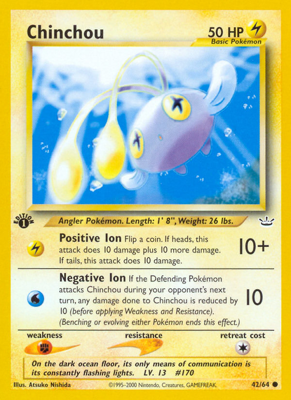 Chinchou (42/64) [Neo Revelation 1st Edition] | Mega City Incorporated