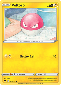 Voltorb (045/185) [Sword & Shield: Vivid Voltage] | Mega City Incorporated