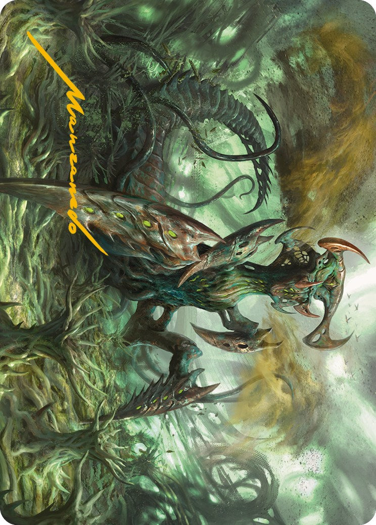 Zopandrel, Hunger Dominus Art Card (Gold-Stamped Signature) [Phyrexia: All Will Be One Art Series] | Mega City Incorporated