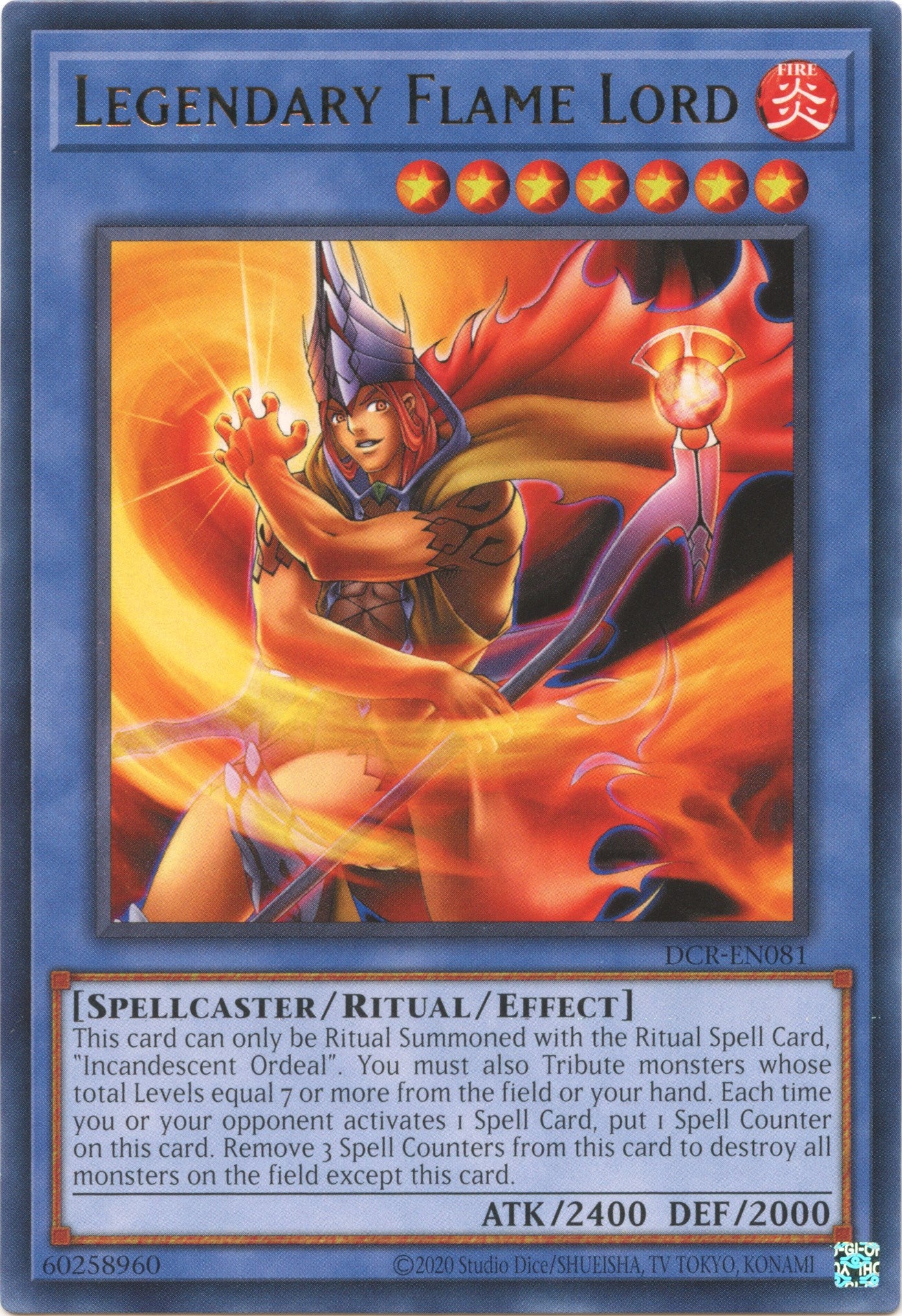 Legendary Flame Lord (25th Anniversary) [DCR-EN081] Rare | Mega City Incorporated