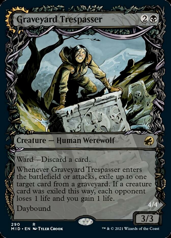 Graveyard Trespasser // Graveyard Glutton (Showcase Equinox) [Innistrad: Midnight Hunt] | Mega City Incorporated
