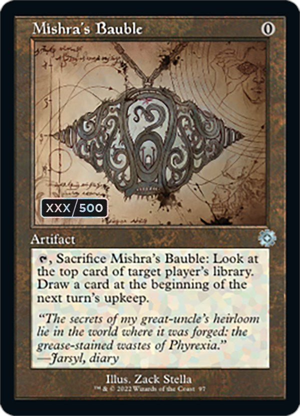 Mishra's Bauble (Retro Schematic) (Serial Numbered) [The Brothers' War Retro Artifacts] | Mega City Incorporated