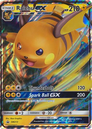 Raichu GX (SM213) (Jumbo Card) [Sun & Moon: Black Star Promos] | Mega City Incorporated