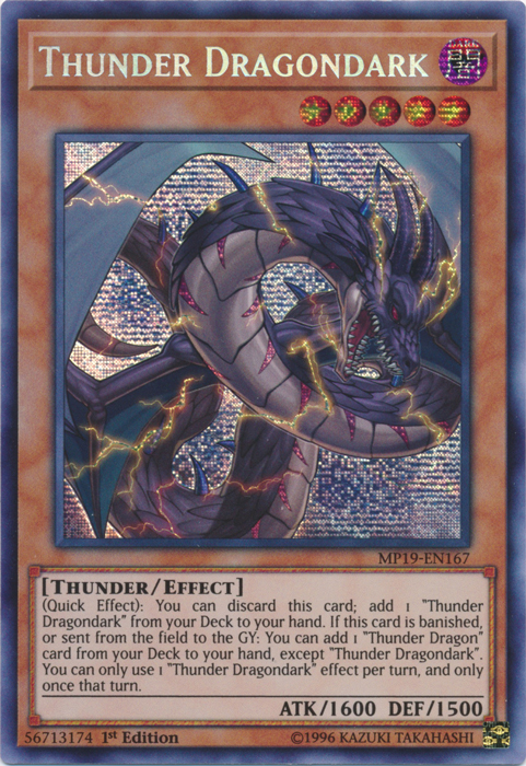 Thunder Dragondark [MP19-EN167] Prismatic Secret Rare | Mega City Incorporated
